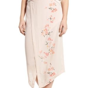 HINGE WRAP FRONT MIDI SKIRT